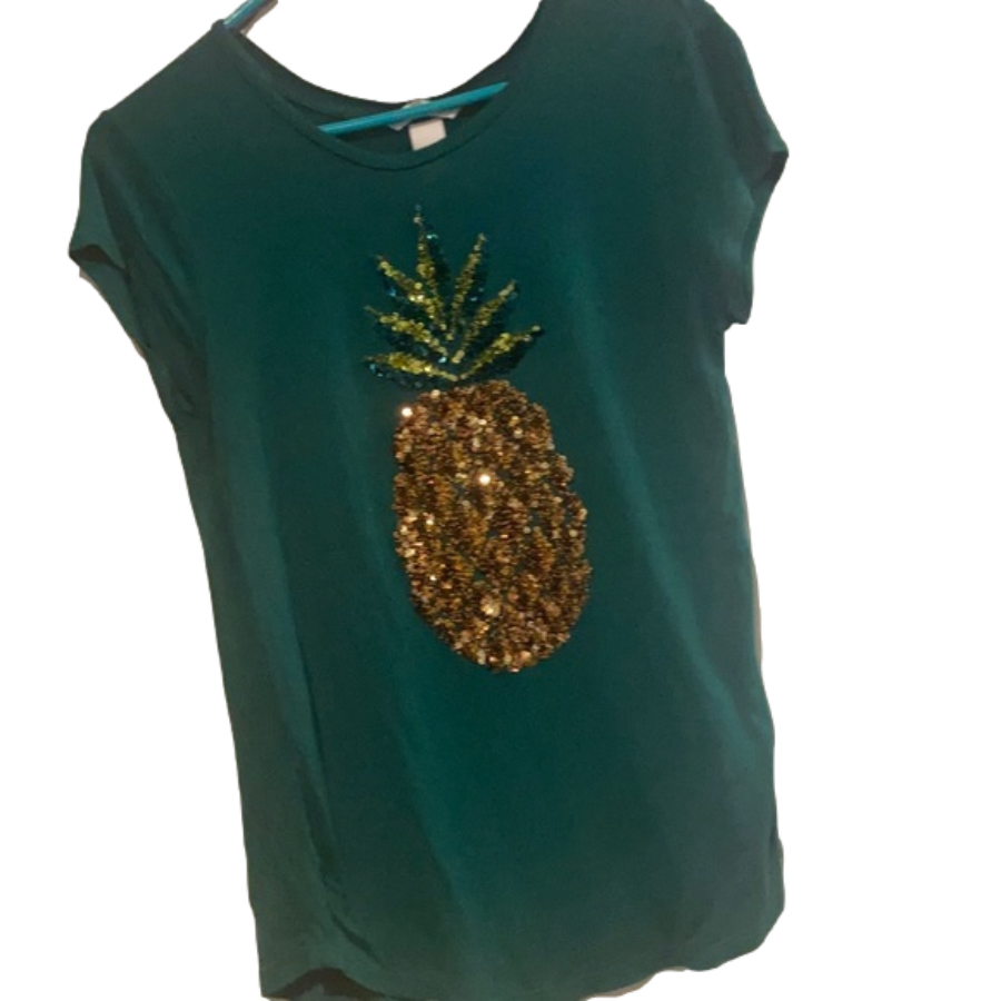H&M Sparkly Pineapple Tee